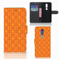 Nokia 7.1 Telefoon Hoesje Batik Oranje - thumbnail