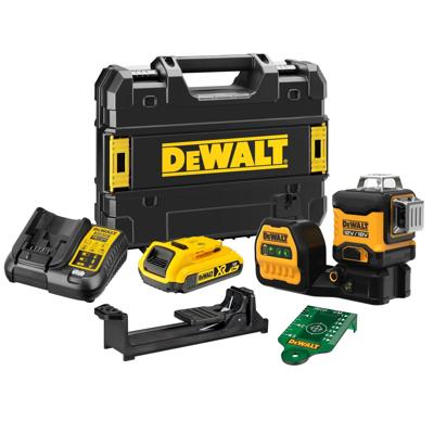 DeWALT DCE089D1G18 Accu kruislijnlaser groen 3x360° 12V/18V XR 2.0Ah in Koffer