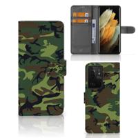 Samsung Galaxy S21 Ultra | Telefoon Hoesje | Army Dark