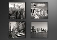Schilderij - New York City, USA,   4x 20cm.  4 delen, wanddecoratie - thumbnail