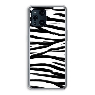 Zebra pattern: Oppo Find X3 Pro Transparant Hoesje