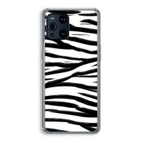 Zebra pattern: Oppo Find X3 Pro Transparant Hoesje