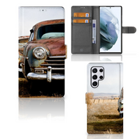 Samsung Galaxy S22 Ultra Telefoonhoesje met foto Vintage Auto - thumbnail