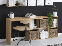Bureau JAKKORA 145 cm bruine eik