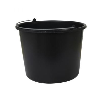Emmer plastic zwart 12 liter