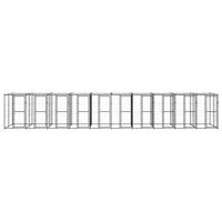 The Living Store Hondenkennel - Gepoedercoat Staal - 1.100 x 220 x 180 cm - Zwart/Zilver - thumbnail