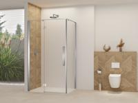 Nisdeur Van Rijn Products ST07 Voor Hoekcabine 110x200 cm 8 mm Helder Glas Incl. Beslag, Greep en Stabilisatiestang Chroom