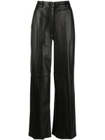 Loulou Studio pantalon droit en cuir - Noir - thumbnail