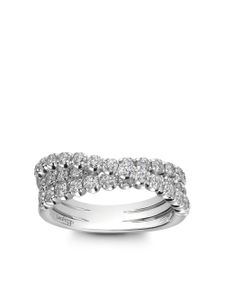 LEO PIZZO bague Waves or blanc 18ct ornée de diamants - Argent