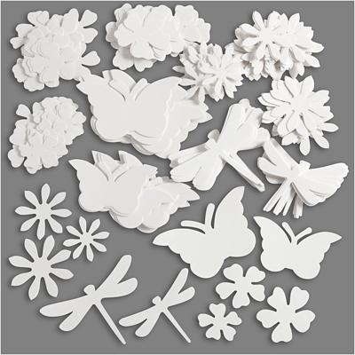Creativ Company Uitgestanste vormen, afm 4,5-12 cm, 240 gr, wit, 362 stuk/ 1 doos
