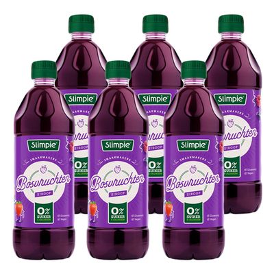 Slimpie - Bosvruchten Siroop - 6x 650ml
