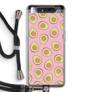 Dancing avocados: Samsung Galaxy A80 Transparant Hoesje met koord