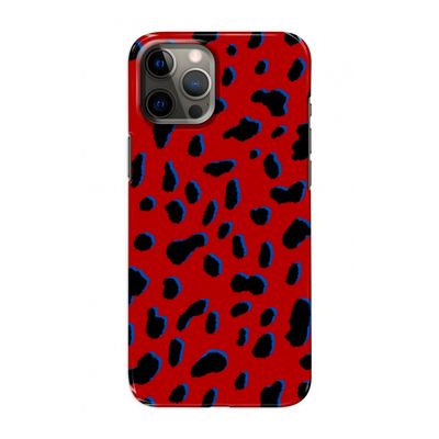 Red Leopard: Volledig geprint iPhone 12 Pro Hoesje