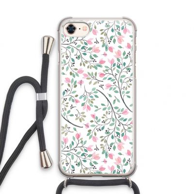 Sierlijke bloemen: iPhone 7 Transparant Hoesje met koord
