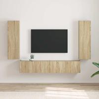 TV Wandkast 2 pcs Sonoma 30 x 31 x 100 cm Bewerkt hout