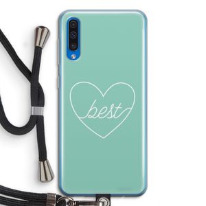 Best heart pastel: Samsung Galaxy A50 Transparant Hoesje met koord