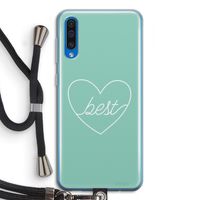 Best heart pastel: Samsung Galaxy A50 Transparant Hoesje met koord