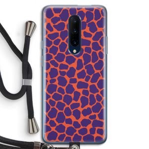Purple Giraffe: OnePlus 7 Pro Transparant Hoesje met koord