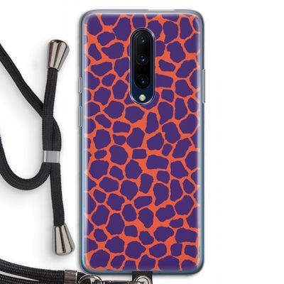 Purple Giraffe: OnePlus 7 Pro Transparant Hoesje met koord