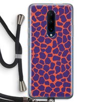 Purple Giraffe: OnePlus 7 Pro Transparant Hoesje met koord