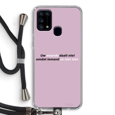 uw waarde daalt niet: Samsung Galaxy M31 Transparant Hoesje met koord