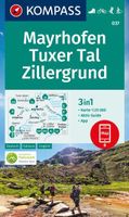 Wandelkaart 037 Mayrhofen - Tuxer Tal - Zillergrund | Kompass - thumbnail