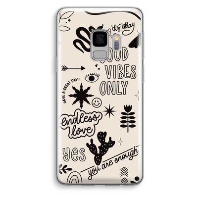 Good vibes: Samsung Galaxy S9 Transparant Hoesje