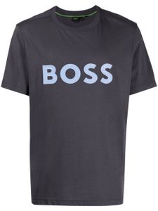 BOSS t-shirt en coton à logo imprimé - Gris