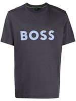 BOSS t-shirt en coton à logo imprimé - Gris - thumbnail