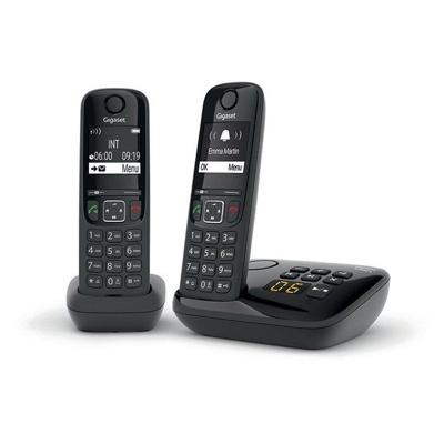 AS690 A Duo Black Vaste Telefoon - GIGASET - 20 min antwoordapparaat - Krachtige handsfree - Zeer goed leesbaar display
