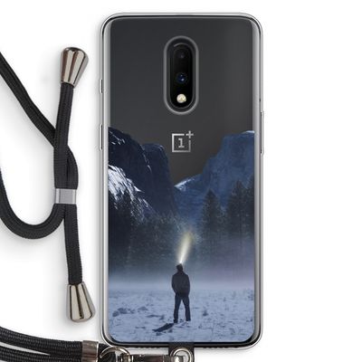 Wanderlust: OnePlus 7 Transparant Hoesje met koord