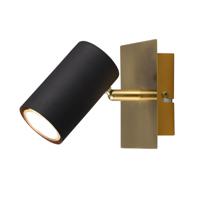 Trio Wandspot Marley zwart met goud 802400180