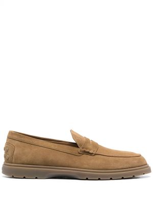 Tod's mocassins Ibrido à surpiqûres tonales - Marron