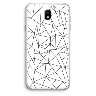 Geometrische lijnen zwart: Samsung Galaxy J7 (2017) Transparant Hoesje