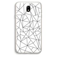 Geometrische lijnen zwart: Samsung Galaxy J7 (2017) Transparant Hoesje