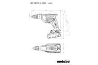Metabo HBS 18 LTX BL 3000 I | Accu-bandschroefmachine | 18V | metabox 145 L - 620062890 - thumbnail