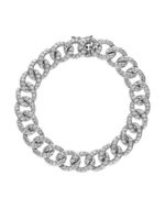 LEO PIZZO gourmette en or blanc 18ct orné de diamants - Argent