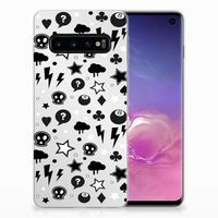 Silicone Back Case Samsung Galaxy S10 Silver Punk - thumbnail