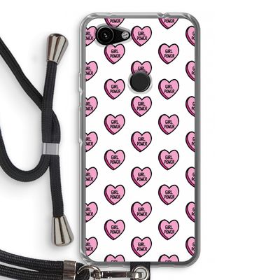 GIRL POWER: Pixel 3a Transparant Hoesje met koord