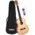 Cascha HH 2244 bariton ukelele massief spar bovenblad met gigbag