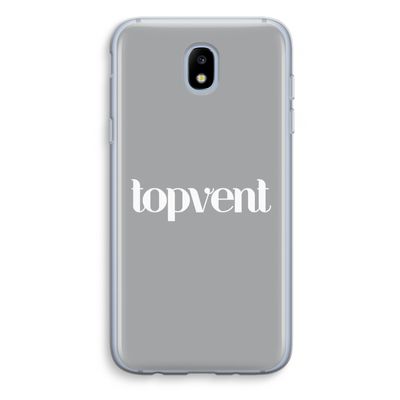 Topvent Grijs Wit: Samsung Galaxy J5 (2017) Transparant Hoesje