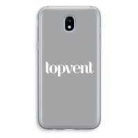 Topvent Grijs Wit: Samsung Galaxy J5 (2017) Transparant Hoesje