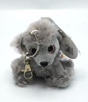 Sleutelhanger met pluche hondje 9 cm hoog
