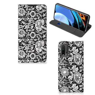 Xiaomi Poco M3 | Redmi 9T Smart Cover Black Flowers Xiaomi Poco M3 | Redmi 9T Smart Cover Black Flowers