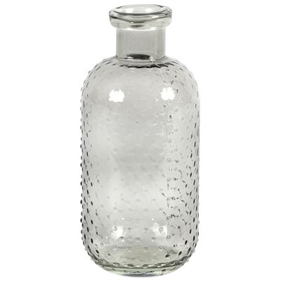 Bloemenvaas Cactus Dots - grijs transparant - glas - D11 x H24 cm