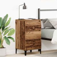 Nachtkastje met lade Oud Hout 40 x 35 x 70 cm Bewerkt hout