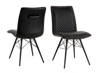 Set van 2 stoelen CARLA zwart/donker grijs - thumbnail