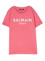 Balmain Kids t-shirt en coton à logo imprimé - Rouge - thumbnail