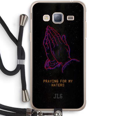 Praying For My Haters: Samsung Galaxy J3 (2016) Transparant Hoesje met koord