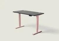 Desktronic HomePro bureau Zachtroze / Zwart / 140x70 cm